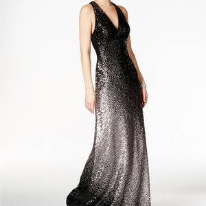 Avery G Ombre Sequin Gown